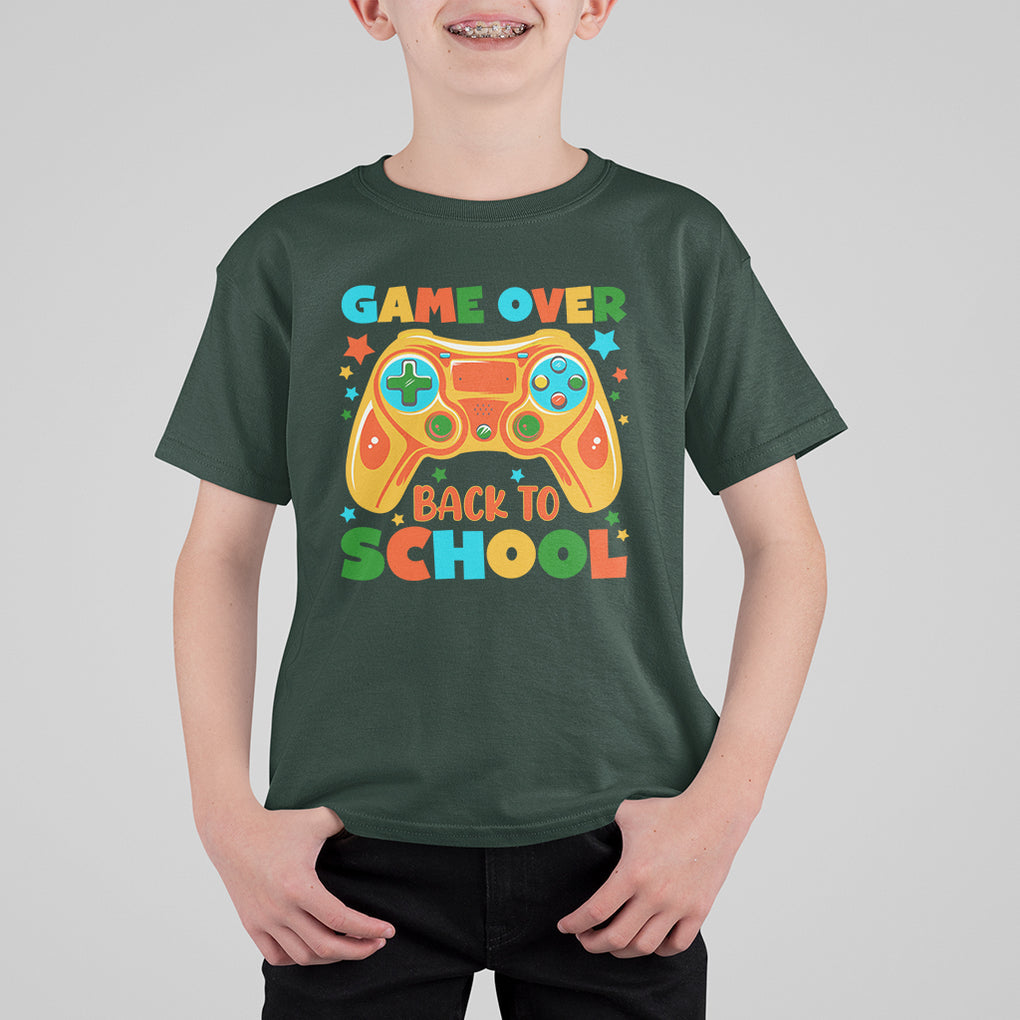 Game Over Back To School T Shirt For Kid Funny Game On Level Up Students TS02 Printyourwear