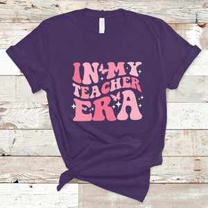 Teacher T Shirt In My Teacher Era Teacher Back To School Butterfly Groovy TS02 Purple Printyourwear