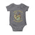 Cottagecore Aesthetic Frog Baby Onesie Stay Wild Moon Child Playing Banjo On Mushroom With Butterflies TS02 Charcoal Print Your Wear