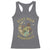 Cottagecore Aesthetic Frog Racerback Tank Top Stay Wild Moon Child Playing Banjo On Mushroom With Butterflies TS02 Charcoal Print Your Wear