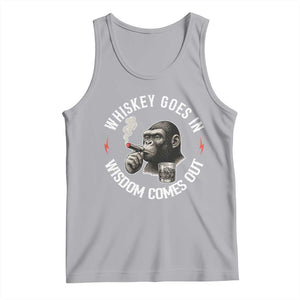 Funny Gorilla Whiskey Goes In Wisdom Comes Out Tank Top Cigarette and Drinking Addict Humor TS02 Athletic Heather Print Your Wear