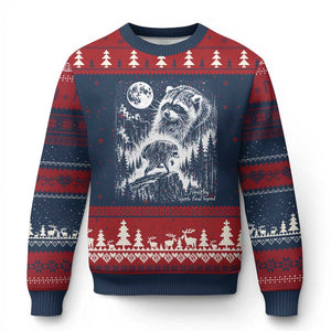 Jimothy Three Raccoon Moon Parody Wildlife Graphic Ugly Christmas Sweater Vintage Seattle Feral Legend Trash Panda Meme