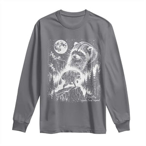 Jimothy Three Raccoon Moon Parody Wildlife Graphic Long Sleeve Shirt Vintage Seattle Feral Legend Trash Panda Meme