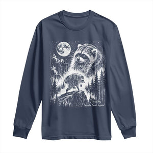 Jimothy Three Raccoon Moon Parody Wildlife Graphic Long Sleeve Shirt Vintage Seattle Feral Legend Trash Panda Meme