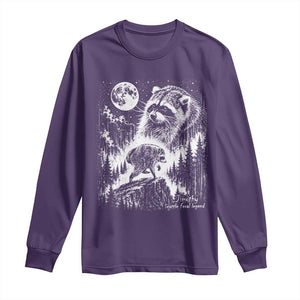Jimothy Three Raccoon Moon Parody Wildlife Graphic Long Sleeve Shirt Vintage Seattle Feral Legend Trash Panda Meme