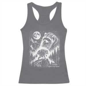 Jimothy Three Raccoon Moon Parody Wildlife Graphic Racerback Tank Top Vintage Seattle Feral Legend Trash Panda Meme