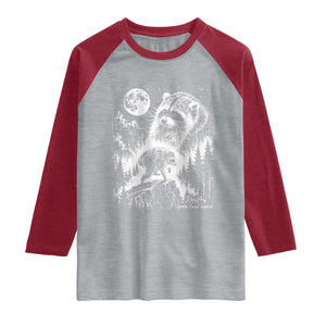 Jimothy Three Raccoon Moon Parody Wildlife Graphic Raglan Shirt Vintage Seattle Feral Legend Trash Panda Meme