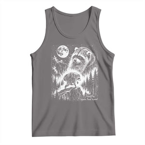 Jimothy Three Raccoon Moon Parody Wildlife Graphic Tank Top Vintage Seattle Feral Legend Trash Panda Meme