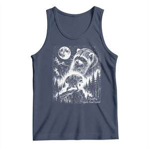 Jimothy Three Raccoon Moon Parody Wildlife Graphic Tank Top Vintage Seattle Feral Legend Trash Panda Meme