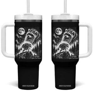 Jimothy Three Raccoon Moon Parody Wildlife Graphic Tumbler With Handle Vintage Seattle Feral Legend Trash Panda Meme