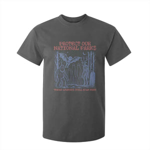 Protect Our National Parks Funny Cryptid Society Vintage Graphic T Shirt For Kid Bigfoot Mothman Wendigo Where Legends Still Roam Free