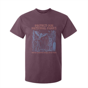 Protect Our National Parks Funny Cryptid Society Vintage Graphic T Shirt For Kid Bigfoot Mothman Wendigo Where Legends Still Roam Free