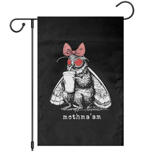Mothma'am Pink Bow Cryptid Spooky Garden Flag Funny Cute Coquette Mothman Legend Graphic