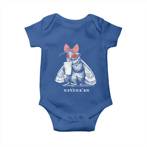 Mothma'am Pink Bow Cryptid Spooky Baby Onesie Funny Cute Coquette Mothman Legend Graphic