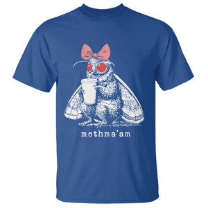 Mothma'am Pink Bow Cryptid Spooky T Shirt Funny Cute Coquette Mothman Legend Graphic