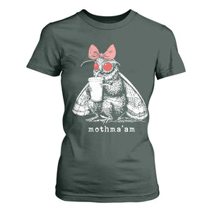 Mothma'am Pink Bow Cryptid Spooky T Shirt For Women Funny Cute Coquette Mothman Legend Graphic
