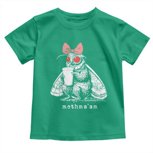 Mothma'am Pink Bow Cryptid Spooky Toddler T Shirt Funny Cute Coquette Mothman Legend Graphic