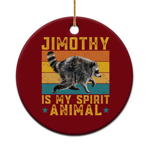 Jimothy Is My Spirit Animal Seattle Raccoon Lover Ceramic Ornament Retro Sunset Viral Ballard Trash Panda Graphic