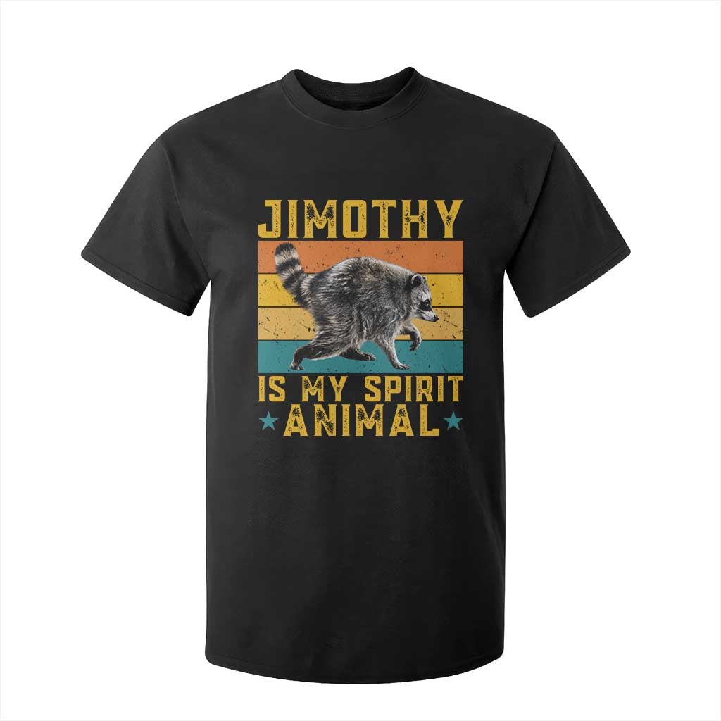 Jimothy Is My Spirit Animal Seattle Raccoon Lover T Shirt For Kid Retro Sunset Viral Ballard Trash Panda Graphic