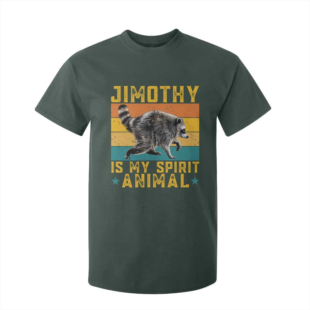 Jimothy Is My Spirit Animal Seattle Raccoon Lover T Shirt For Kid Retro Sunset Viral Ballard Trash Panda Graphic