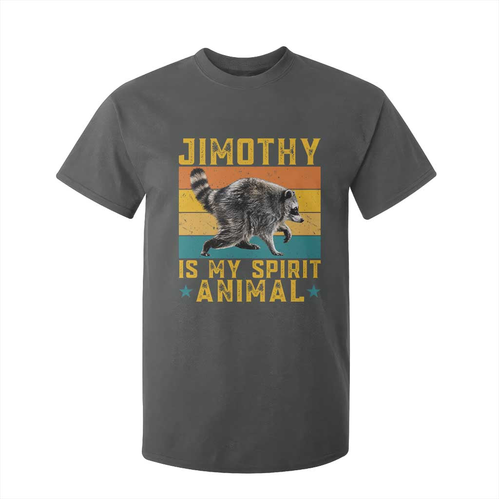 Jimothy Is My Spirit Animal Seattle Raccoon Lover T Shirt For Kid Retro Sunset Viral Ballard Trash Panda Graphic