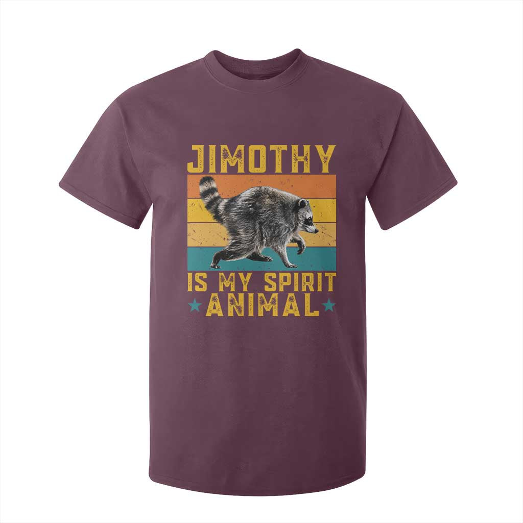 Jimothy Is My Spirit Animal Seattle Raccoon Lover T Shirt For Kid Retro Sunset Viral Ballard Trash Panda Graphic