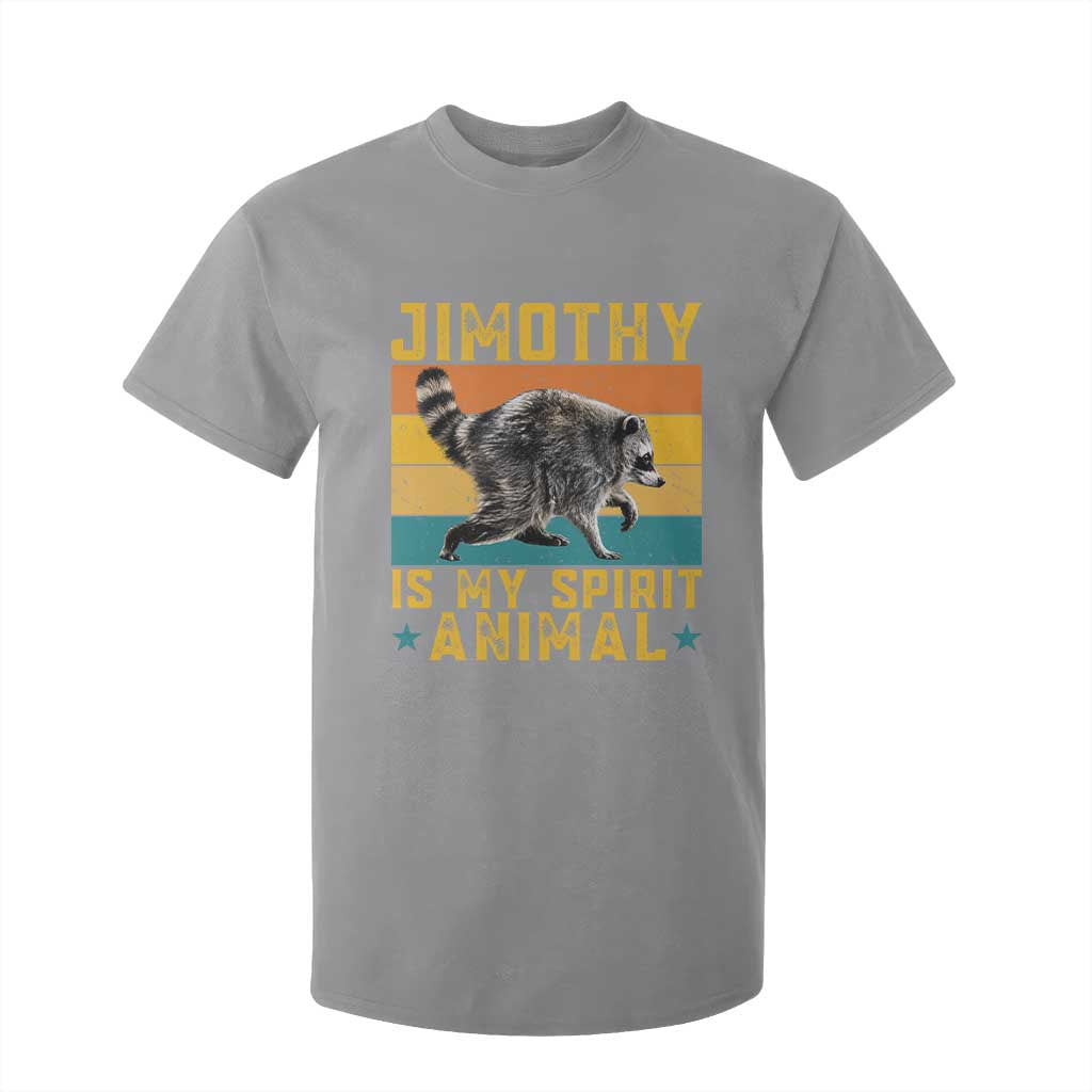 Jimothy Is My Spirit Animal Seattle Raccoon Lover T Shirt For Kid Retro Sunset Viral Ballard Trash Panda Graphic