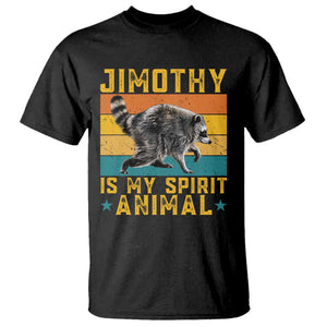 Jimothy Is My Spirit Animal Seattle Raccoon Lover T Shirt Retro Sunset Viral Ballard Trash Panda Graphic