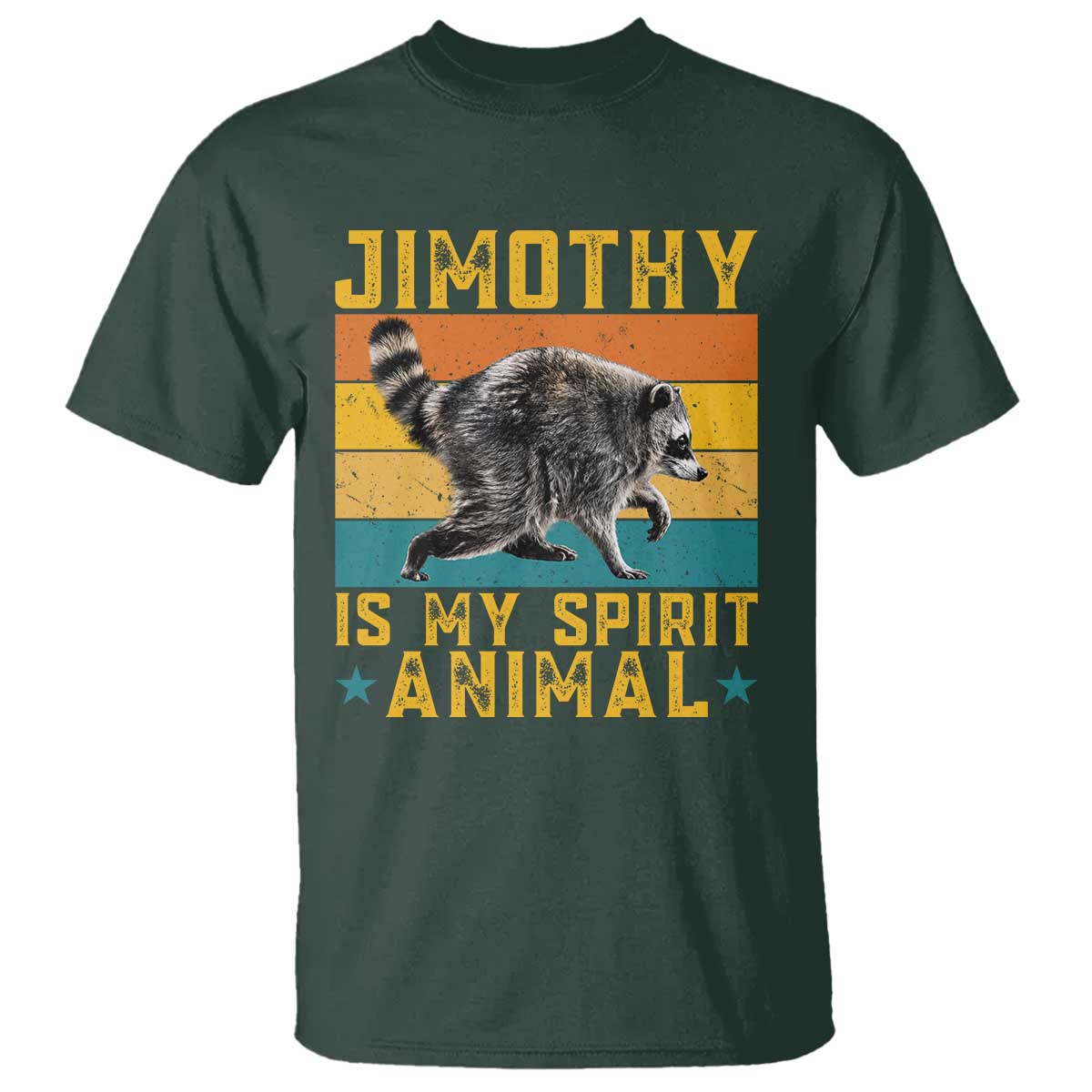 Jimothy Is My Spirit Animal Seattle Raccoon Lover T Shirt Retro Sunset Viral Ballard Trash Panda Graphic