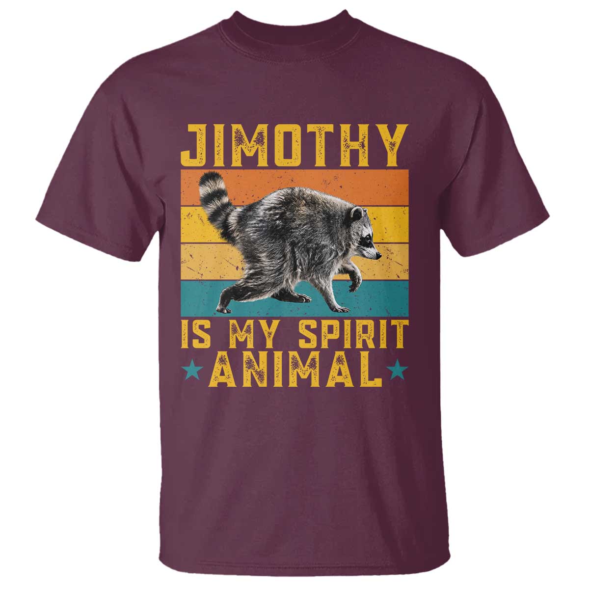 Jimothy Is My Spirit Animal Seattle Raccoon Lover T Shirt Retro Sunset Viral Ballard Trash Panda Graphic