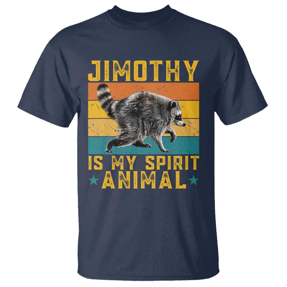 Jimothy Is My Spirit Animal Seattle Raccoon Lover T Shirt Retro Sunset Viral Ballard Trash Panda Graphic