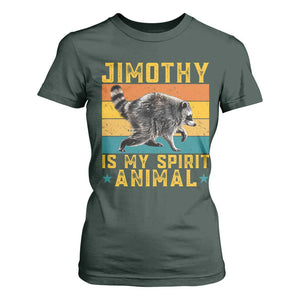Jimothy Is My Spirit Animal Seattle Raccoon Lover T Shirt For Women Retro Sunset Viral Ballard Trash Panda Graphic