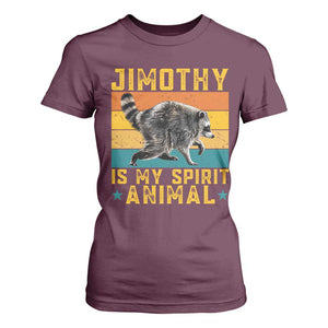 Jimothy Is My Spirit Animal Seattle Raccoon Lover T Shirt For Women Retro Sunset Viral Ballard Trash Panda Graphic