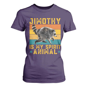 Jimothy Is My Spirit Animal Seattle Raccoon Lover T Shirt For Women Retro Sunset Viral Ballard Trash Panda Graphic