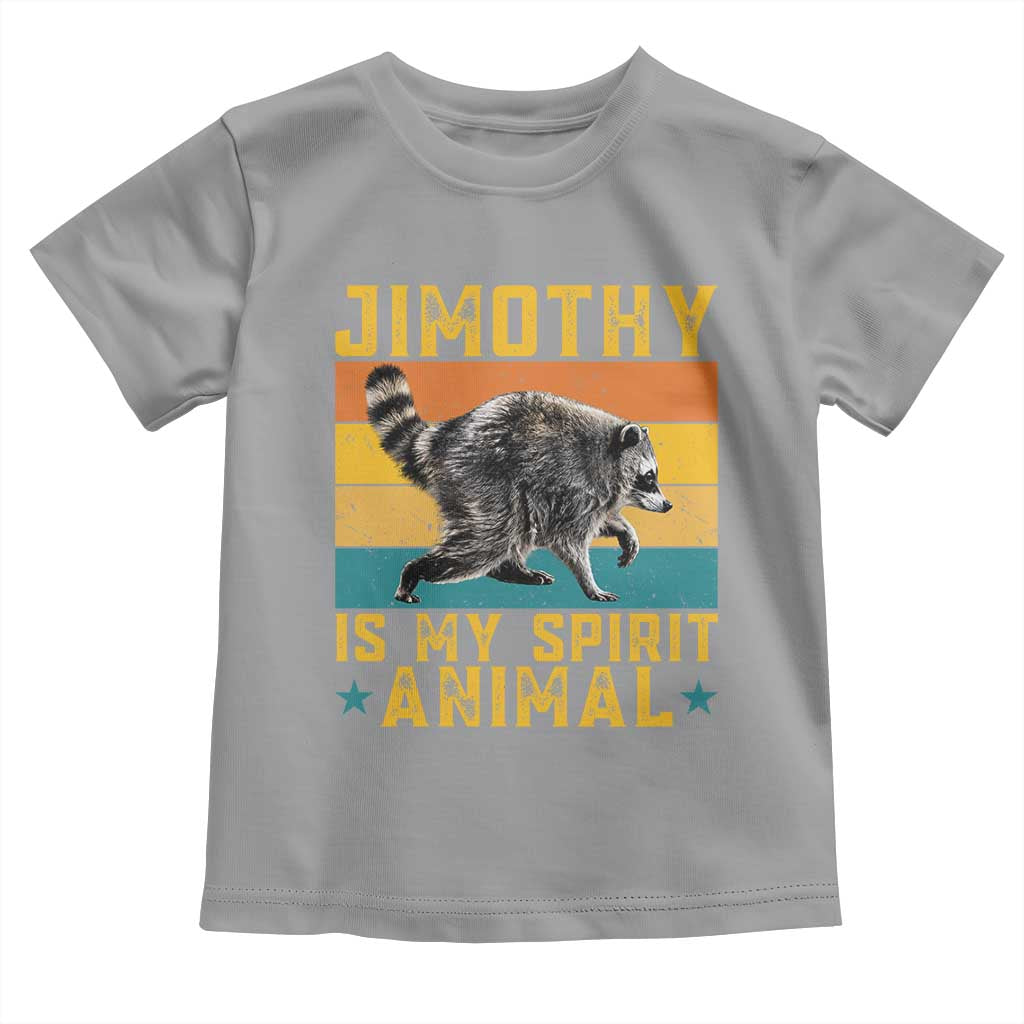 Jimothy Is My Spirit Animal Seattle Raccoon Lover Toddler T Shirt Retro Sunset Viral Ballard Trash Panda Graphic
