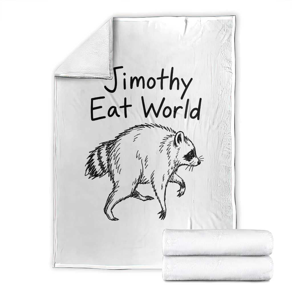 Jimothy Eat World Funny Music Parody Throw Blanket Viral Seattle Raccoon Trash Panda Meme TS02 White Print Your Wear