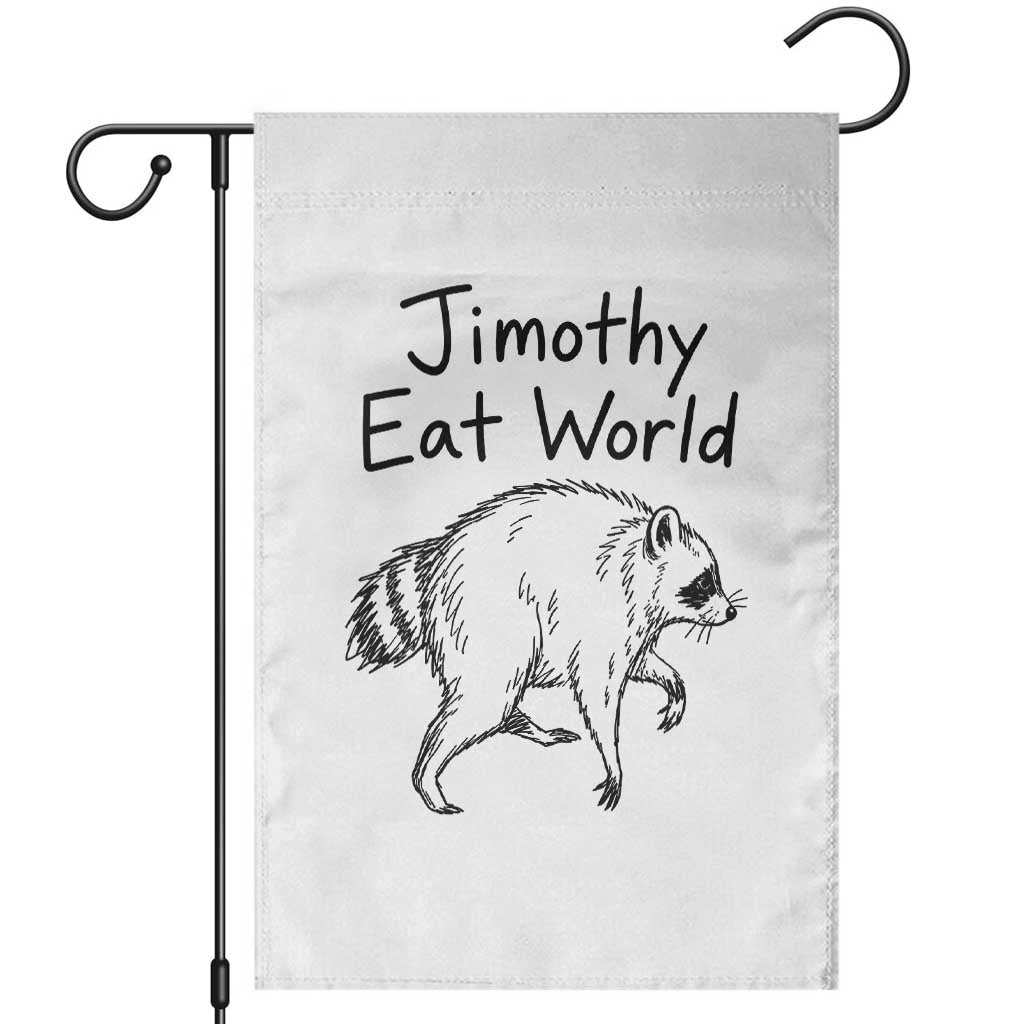 Jimothy Eat World Funny Music Parody Garden Flag Viral Seattle Raccoon Trash Panda Meme TS02 White Print Your Wear