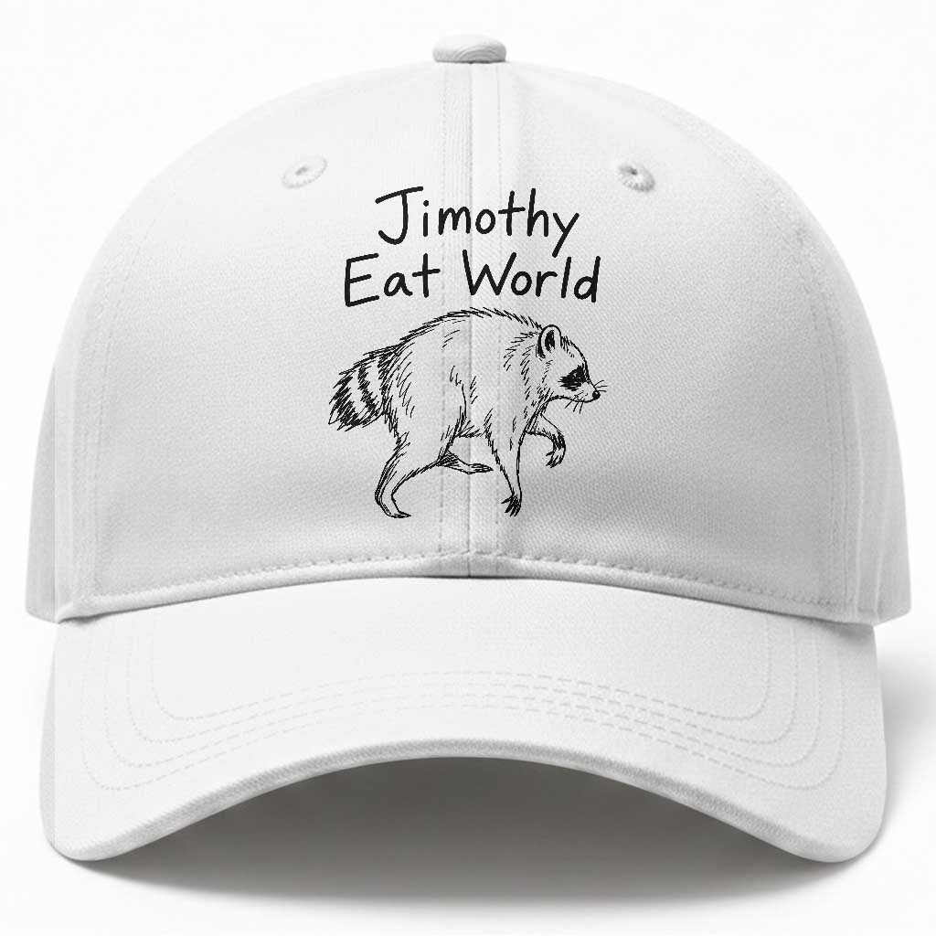 Jimothy Eat World Funny Music Parody Baseball Cap Viral Seattle Raccoon Trash Panda Meme TS02 Print Your Wear