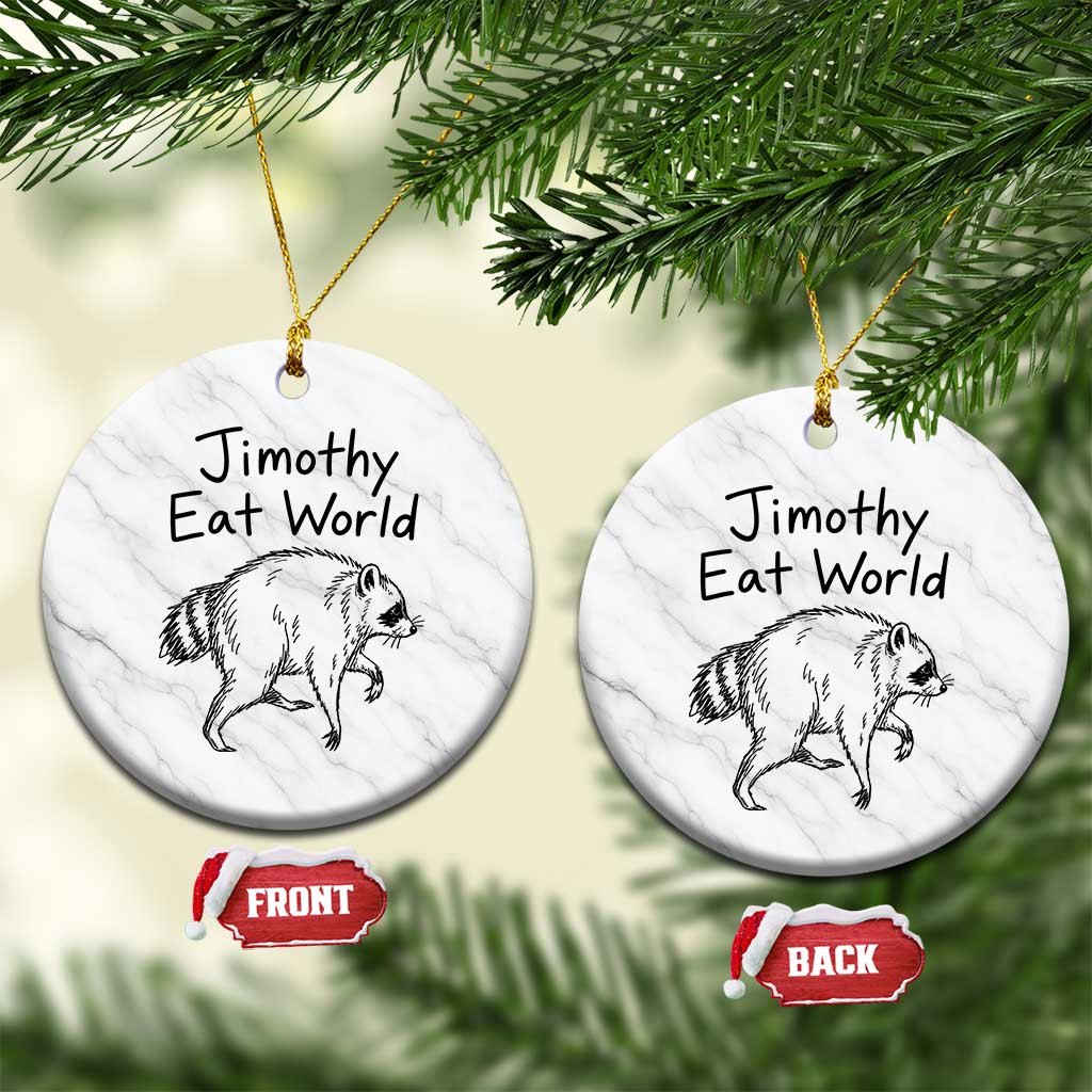 Jimothy Eat World Funny Music Parody Ceramic Ornament Viral Seattle Raccoon Trash Panda Meme TS02 1pc White Marble Print Your Wear