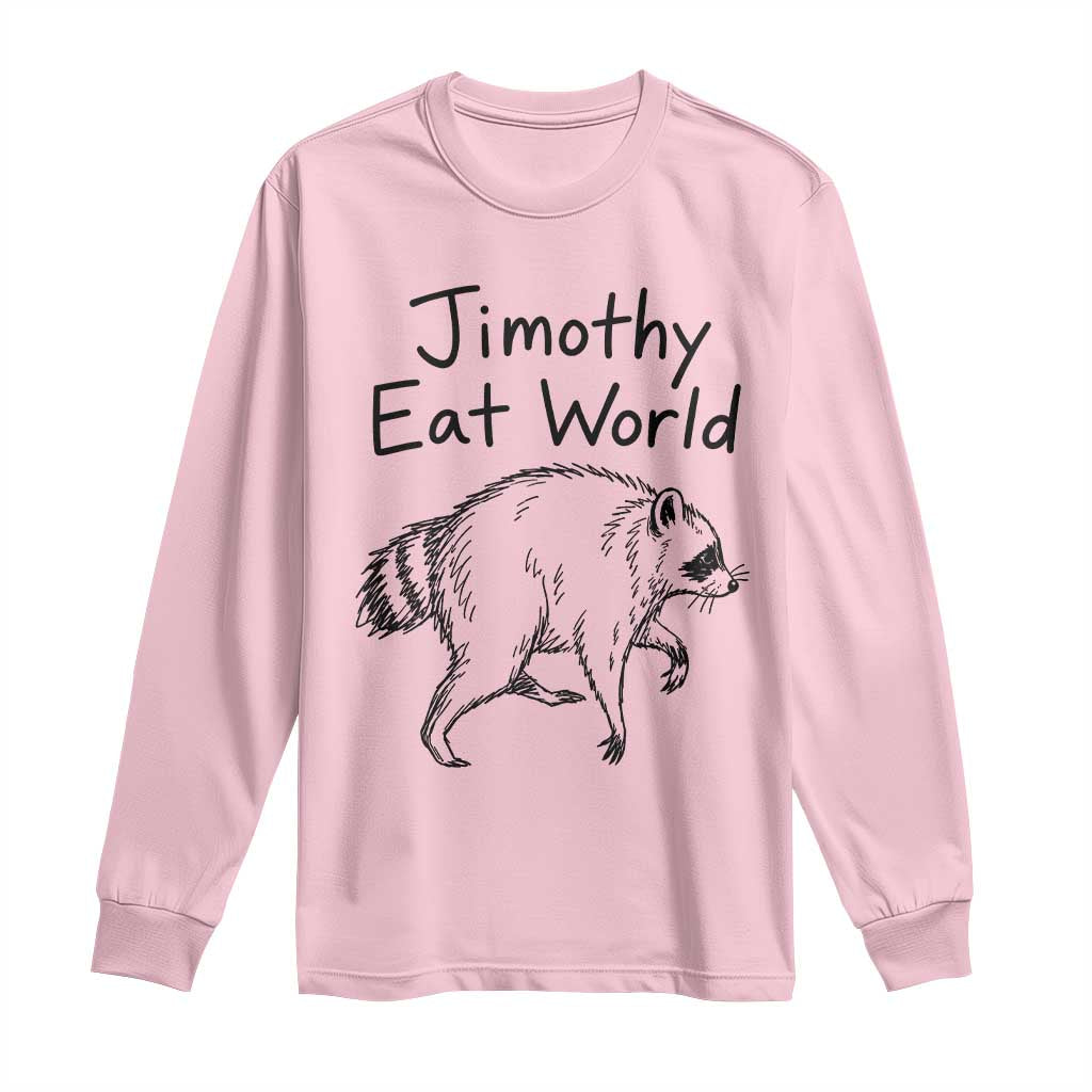 Jimothy Eat World Funny Music Parody Long Sleeve Shirt Viral Seattle Raccoon Trash Panda Meme