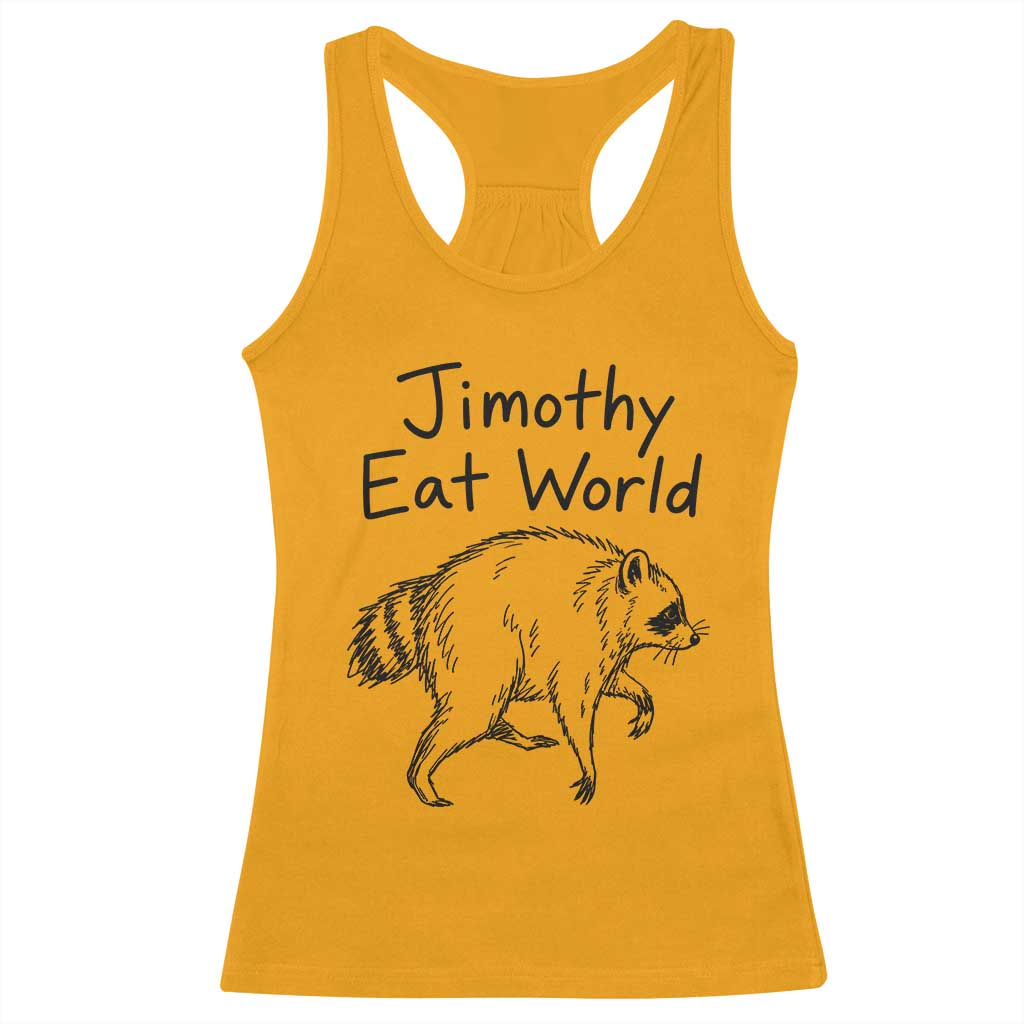 Jimothy Eat World Funny Music Parody Racerback Tank Top Viral Seattle Raccoon Trash Panda Meme