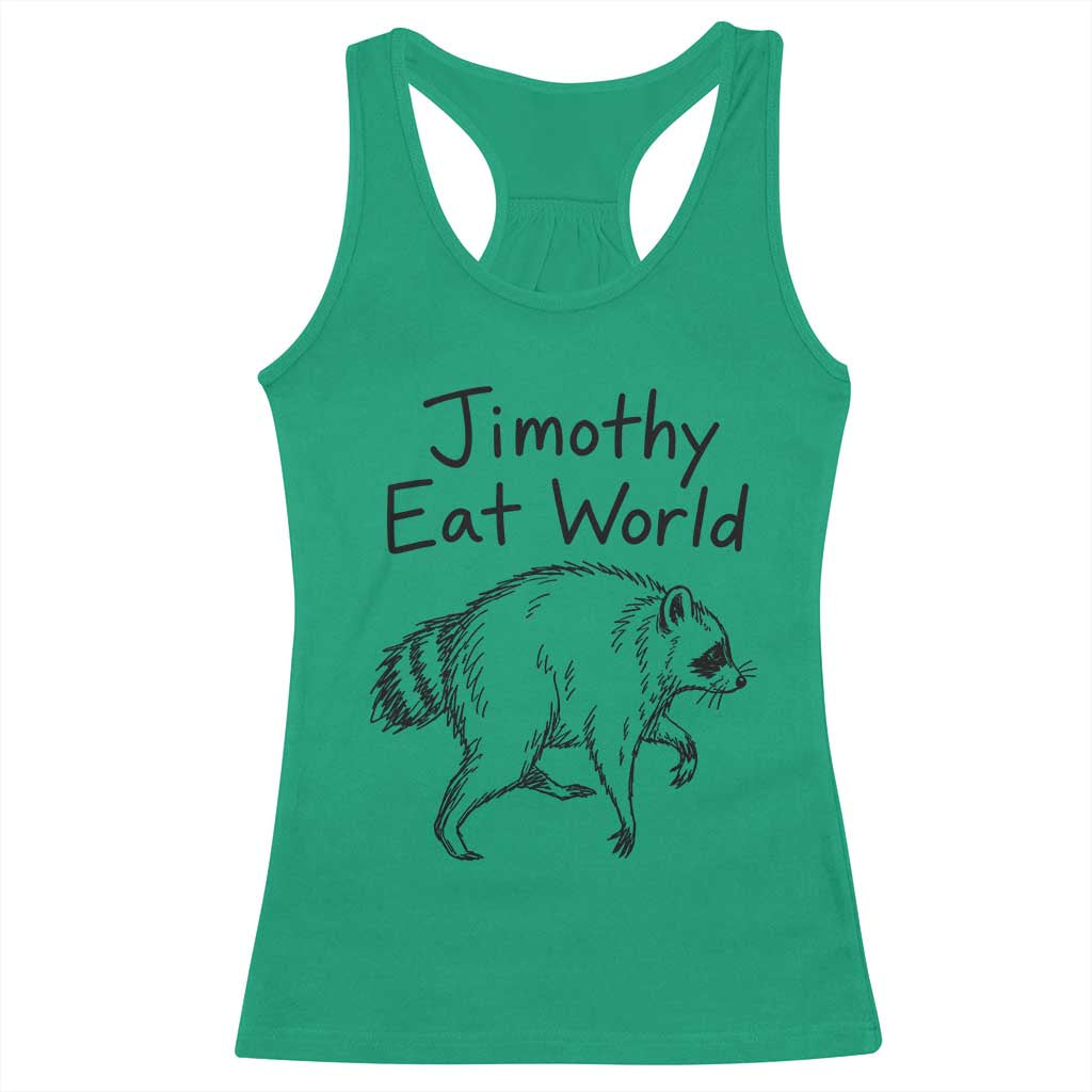 Jimothy Eat World Funny Music Parody Racerback Tank Top Viral Seattle Raccoon Trash Panda Meme