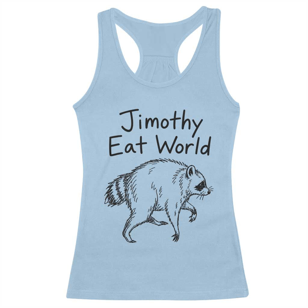 Jimothy Eat World Funny Music Parody Racerback Tank Top Viral Seattle Raccoon Trash Panda Meme