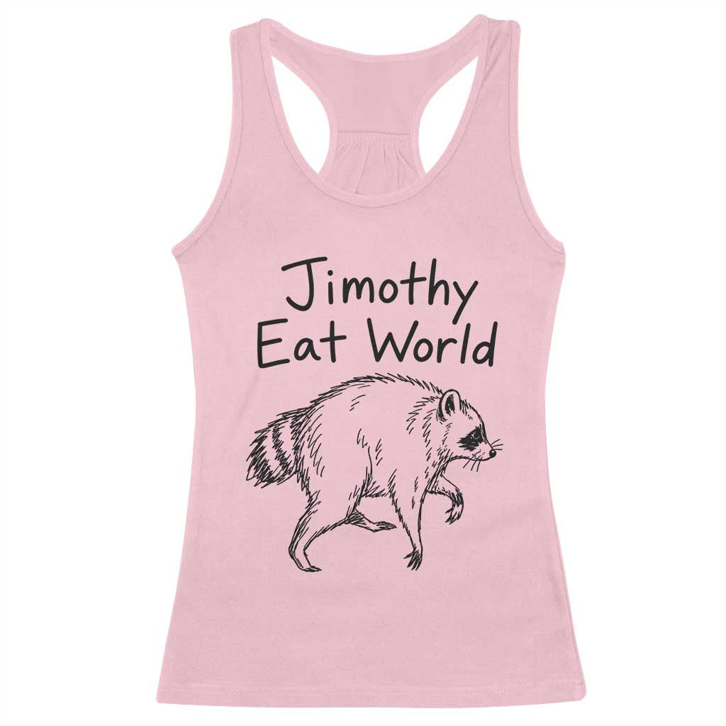 Jimothy Eat World Funny Music Parody Racerback Tank Top Viral Seattle Raccoon Trash Panda Meme