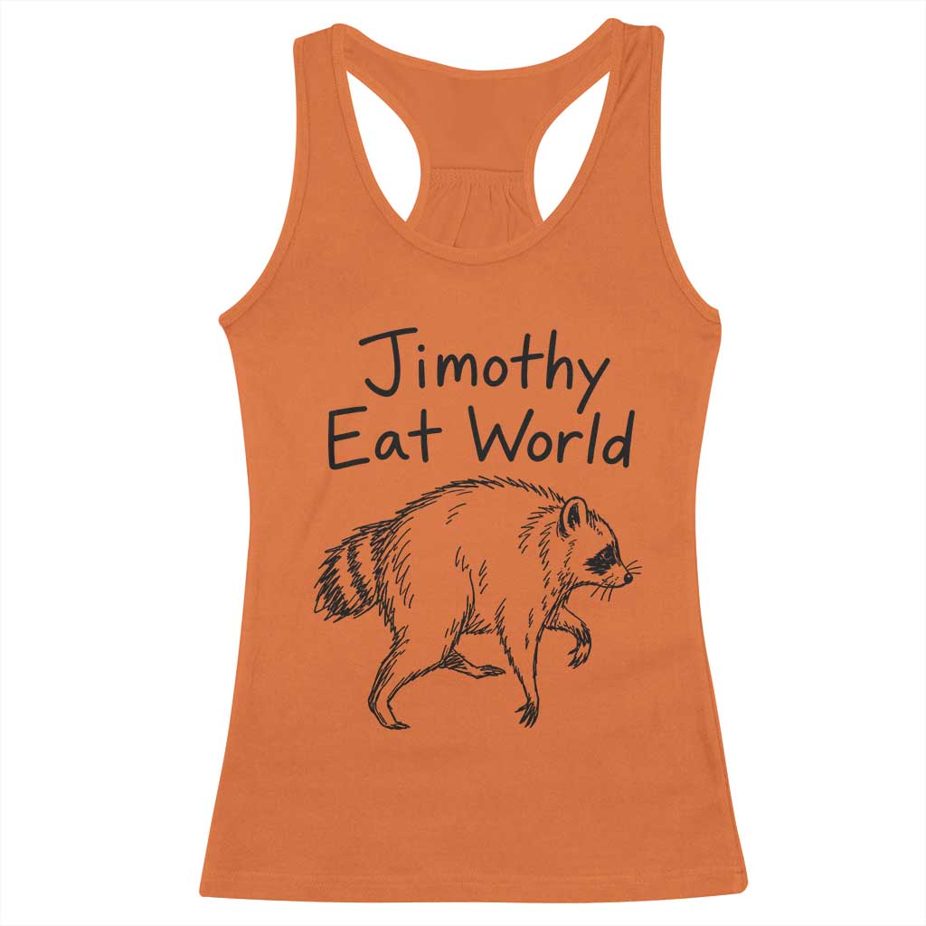 Jimothy Eat World Funny Music Parody Racerback Tank Top Viral Seattle Raccoon Trash Panda Meme