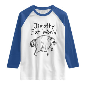 Jimothy Eat World Funny Music Parody Raglan Shirt Viral Seattle Raccoon Trash Panda Meme