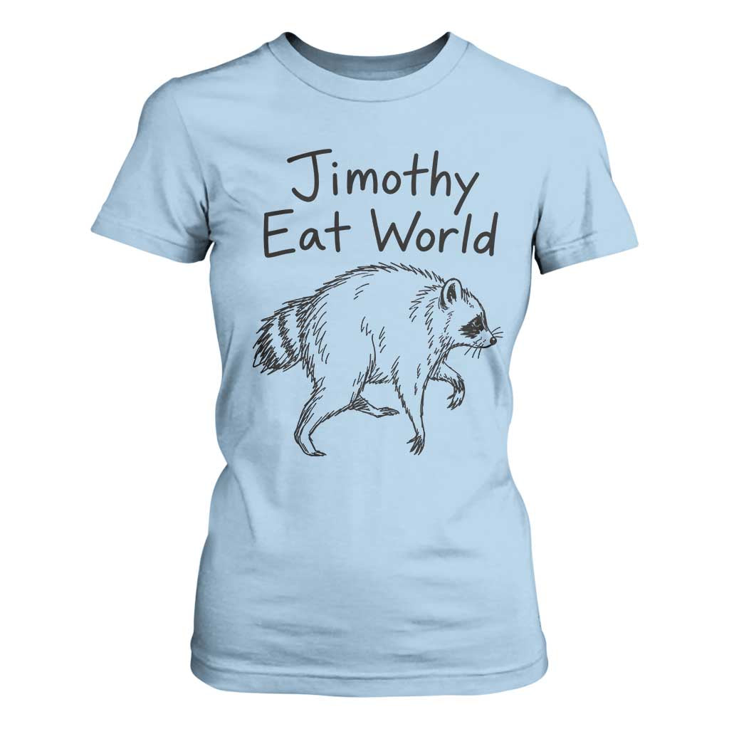 Jimothy Eat World Funny Music Parody T Shirt For Women Viral Seattle Raccoon Trash Panda Meme