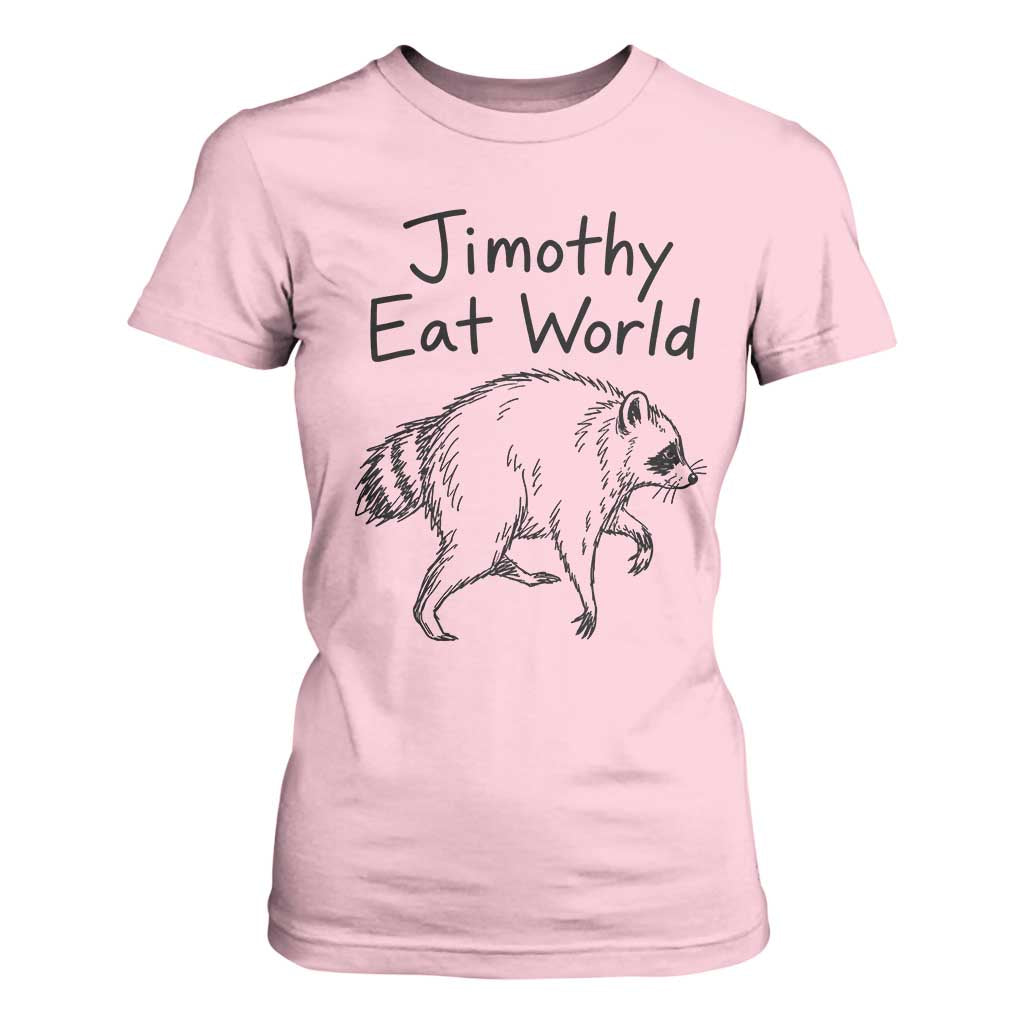 Jimothy Eat World Funny Music Parody T Shirt For Women Viral Seattle Raccoon Trash Panda Meme