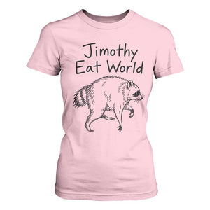 Jimothy Eat World Funny Music Parody T Shirt For Women Viral Seattle Raccoon Trash Panda Meme