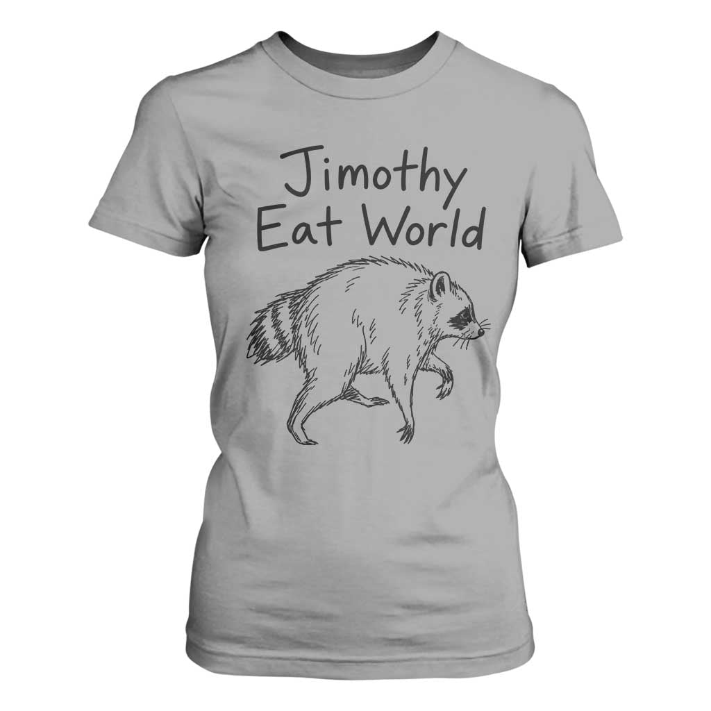 Jimothy Eat World Funny Music Parody T Shirt For Women Viral Seattle Raccoon Trash Panda Meme